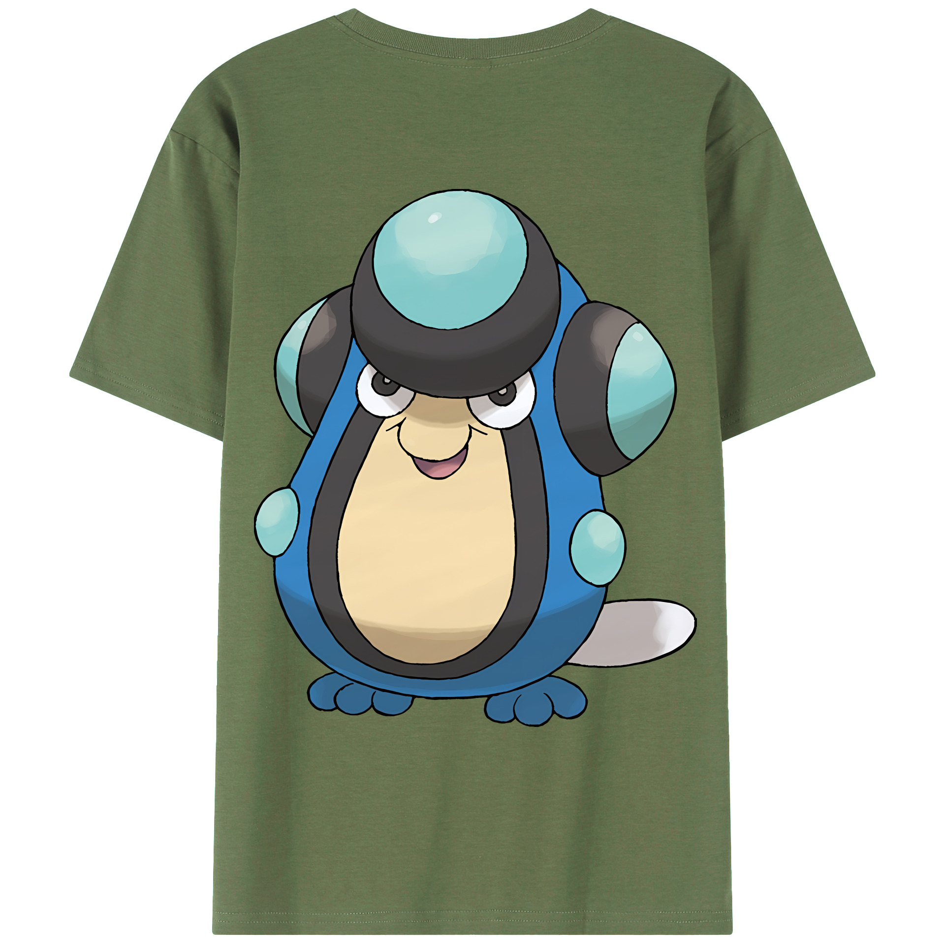 （画像用） ポケットモンスター Pokémon 綿100％ メンズ半袖Tシャツ（バックプリント） 通気性